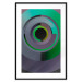 Poster Efficient System - geometric abstraction in circles in green and gray 119213 additionalThumb 15