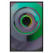 Poster Efficient System - geometric abstraction in circles in green and gray 119213 additionalThumb 18