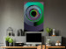Poster Efficient System - geometric abstraction in circles in green and gray 119213 additionalThumb 17
