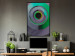 Poster Efficient System - geometric abstraction in circles in green and gray 119213 additionalThumb 3
