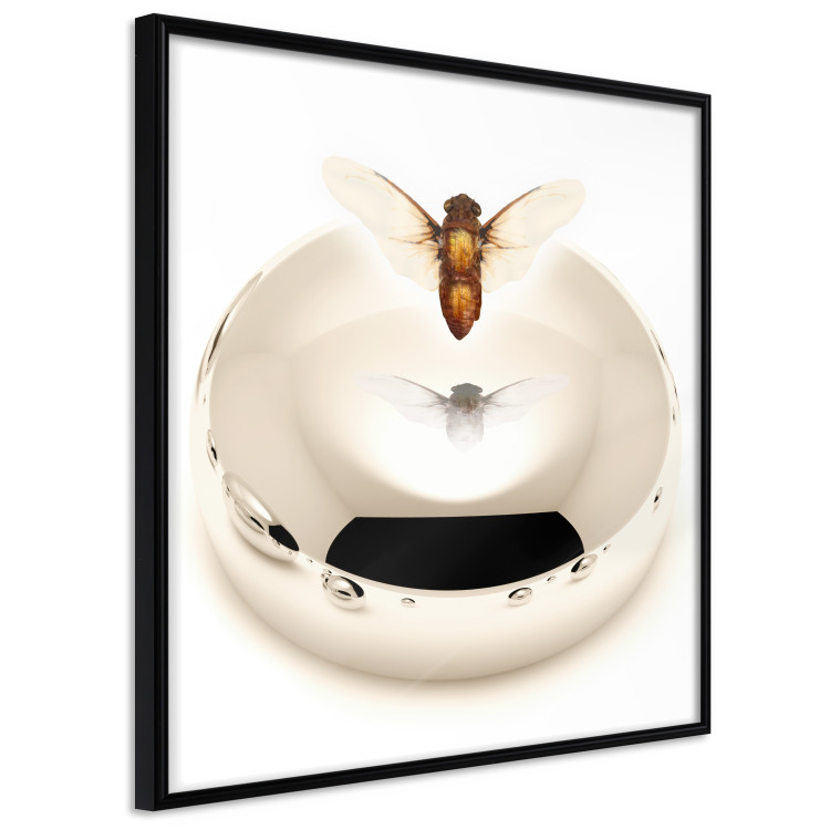 Wall Poster Reach for Dreams - abstract levitating insect above a golden circle 122313 additionalImage 10