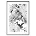Poster Monochrome Flowers - black and white motif of flowers and leaves on white background 123813 additionalThumb 15