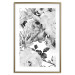Poster Monochrome Flowers - black and white motif of flowers and leaves on white background 123813 additionalThumb 14