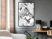 Poster Monochrome Flowers - black and white motif of flowers and leaves on white background 123813 additionalThumb 3