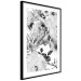 Poster Monochrome Flowers - black and white motif of flowers and leaves on white background 123813 additionalThumb 11
