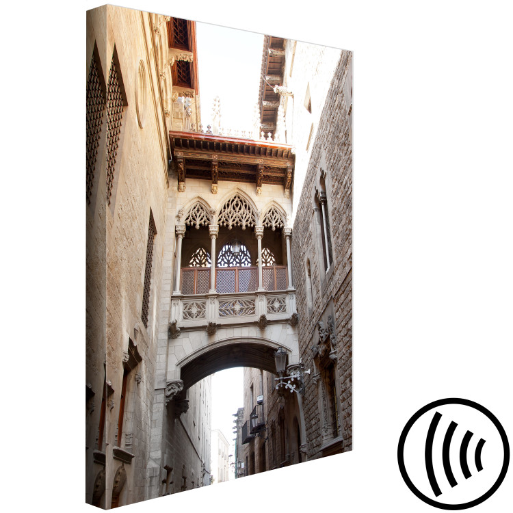 Canvas Art Print Gothic district in Barcelona - photograph of historic architecture 123913 additionalImage 6