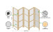 Room Separator Breath of Nature II (5-piece) - orange dandelion pattern 124113 additionalThumb 7