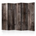 Room Divider Nailed Boards II (5-piece) - brown wooden texture background 124313