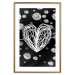 Wall Poster Center of the Galaxy - abstract heart on a black background with white spheres 125413 additionalThumb 14