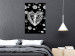 Wall Poster Center of the Galaxy - abstract heart on a black background with white spheres 125413 additionalThumb 23