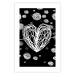 Wall Poster Center of the Galaxy - abstract heart on a black background with white spheres 125413 additionalThumb 25