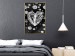 Wall Poster Center of the Galaxy - abstract heart on a black background with white spheres 125413 additionalThumb 5