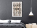 Wall Poster Retro: Good Vibes Only - English text on a background of wooden planks 125713 additionalThumb 10