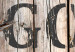 Wall Poster Retro: Good Vibes Only - English text on a background of wooden planks 125713 additionalThumb 5
