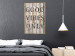 Wall Poster Retro: Good Vibes Only - English text on a background of wooden planks 125713 additionalThumb 11