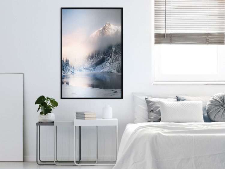 Wall Poster Wonder of Nature - winter landscape of a sparkling lake against mountains 125913 additionalImage 5