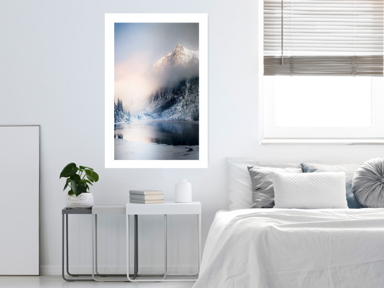 Wall Poster Wonder of Nature - winter landscape of a sparkling lake against mountains 125913 additionalImage 4