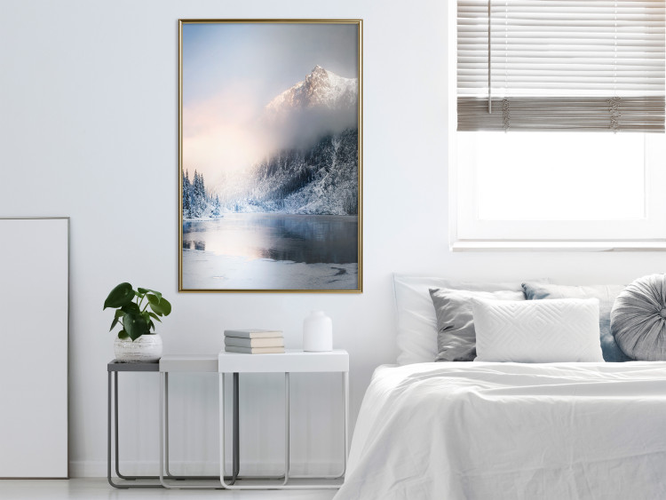 Wall Poster Wonder of Nature - winter landscape of a sparkling lake against mountains 125913 additionalImage 7