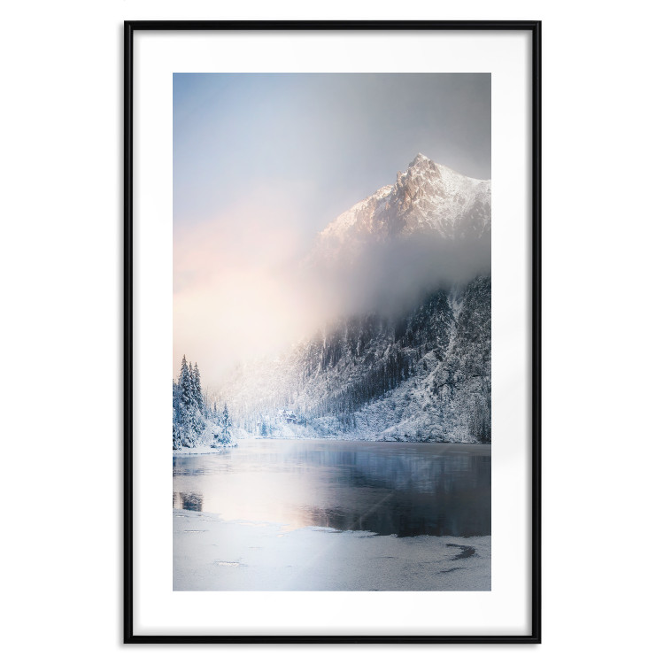 Wall Poster Wonder of Nature - winter landscape of a sparkling lake against mountains 125913 additionalImage 17