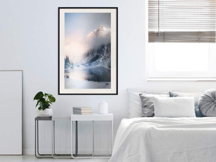 Wall Poster Wonder of Nature - winter landscape of a sparkling lake against mountains 125913 additionalImage 22