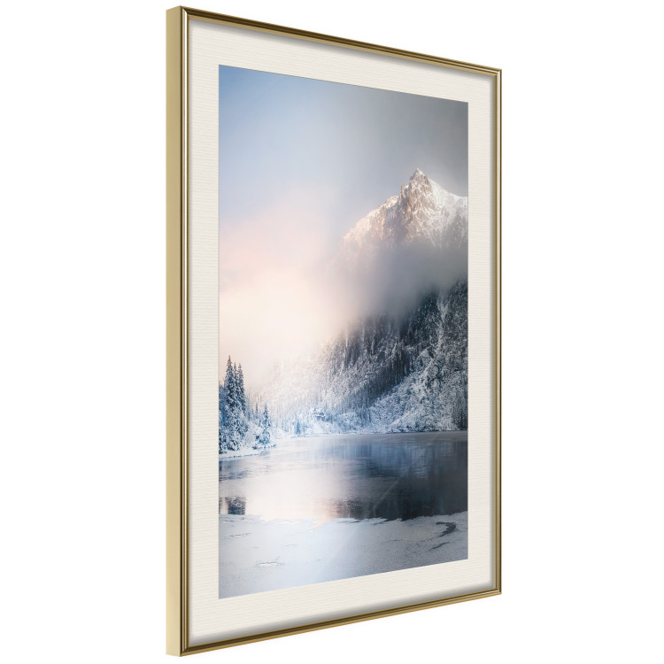 Wall Poster Wonder of Nature - winter landscape of a sparkling lake against mountains 125913 additionalImage 2