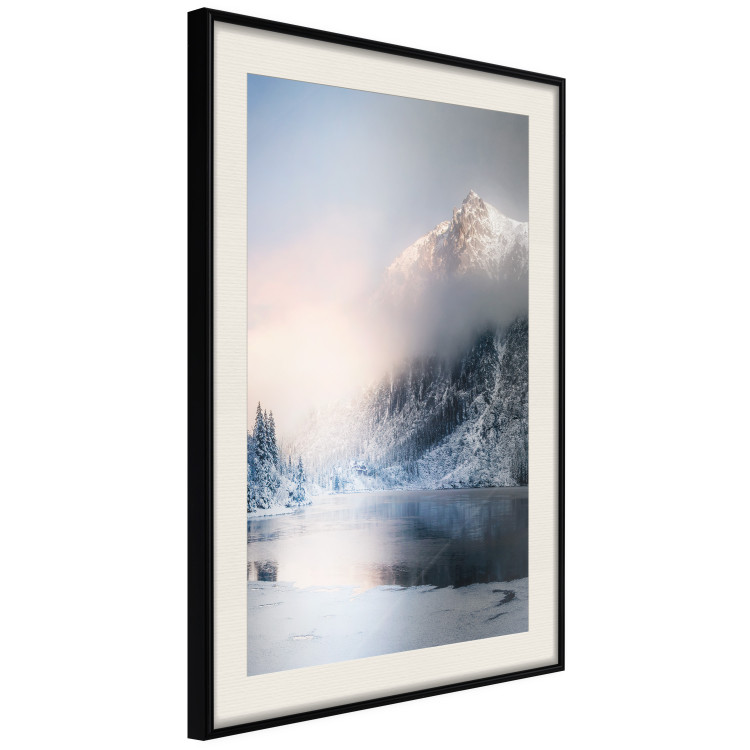 Wall Poster Wonder of Nature - winter landscape of a sparkling lake against mountains 125913 additionalImage 3