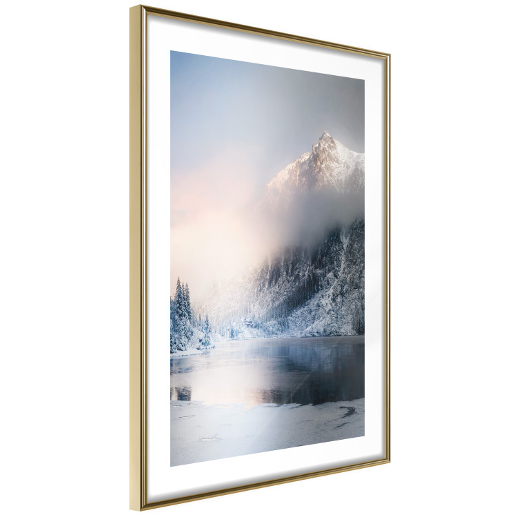 Wall Poster Wonder of Nature - winter landscape of a sparkling lake against mountains 125913 additionalImage 8