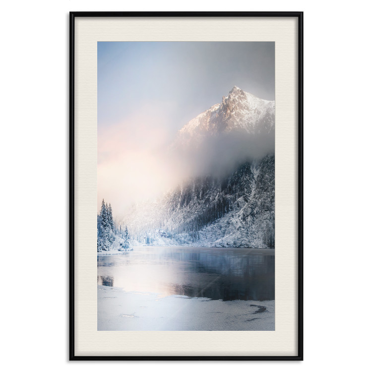 Wall Poster Wonder of Nature - winter landscape of a sparkling lake against mountains 125913 additionalImage 18