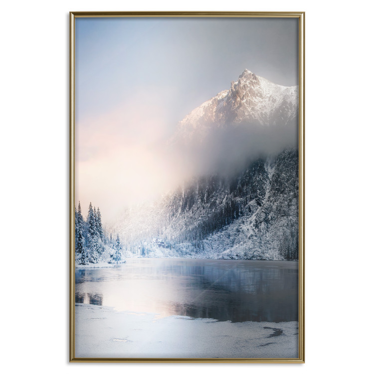 Wall Poster Wonder of Nature - winter landscape of a sparkling lake against mountains 125913 additionalImage 20