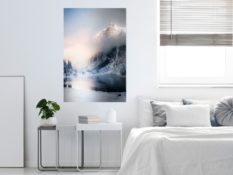 Wall Poster Wonder of Nature - winter landscape of a sparkling lake against mountains 125913 additionalImage 23