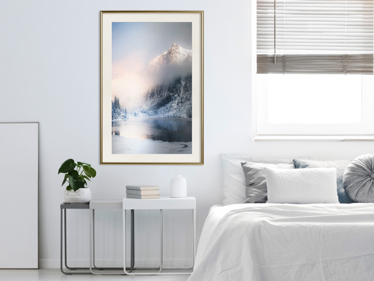 Wall Poster Wonder of Nature - winter landscape of a sparkling lake against mountains 125913 additionalImage 21