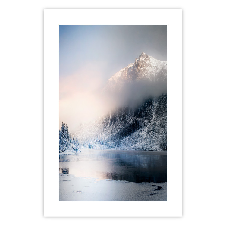 Wall Poster Wonder of Nature - winter landscape of a sparkling lake against mountains 125913 additionalImage 25
