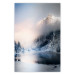 Wall Poster Wonder of Nature - winter landscape of a sparkling lake against mountains 125913
