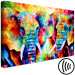 Canvas Print Pair of Elephants (1-part) wide - colorful abstraction full of love 127313 additionalThumb 6