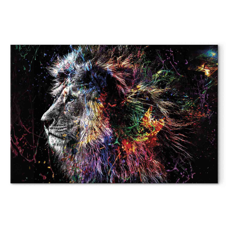 Canvas Print Crazy Lion (1 Part) Wide 127913 additionalImage 7