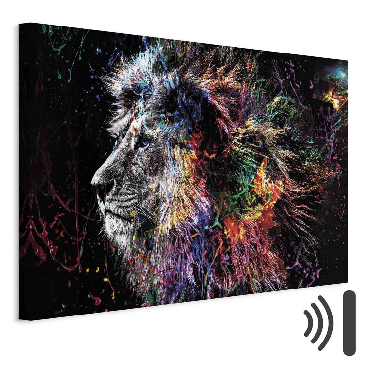 Canvas Print Crazy Lion (1 Part) Wide 127913 additionalImage 8