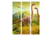 Room Divider Screen Dinosaurs (3-piece) - prehistoric reptiles and landscape for children 128813 additionalThumb 3
