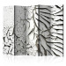 Room Separator Signs of Time II (5-piece) - black and white abstraction in cracks 128913