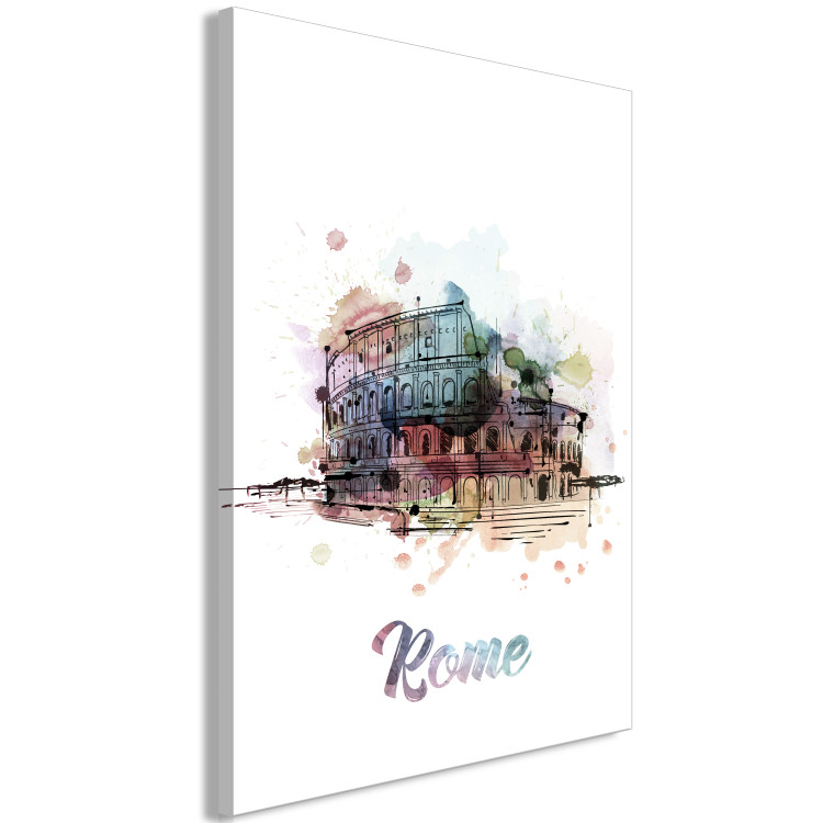 Canvas Print Rainbow Colosseum (1-part) vertical - colorful architecture of Rome 129413 additionalImage 2