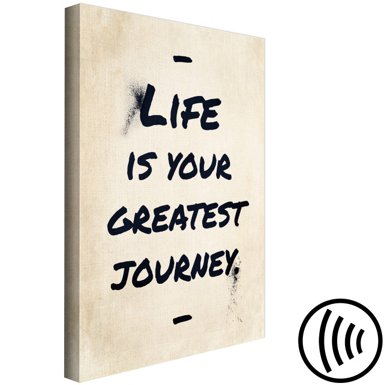 Canvas Life is Your Greatest Journey (1-piece) Vertical - English inscription 130413 additionalImage 6