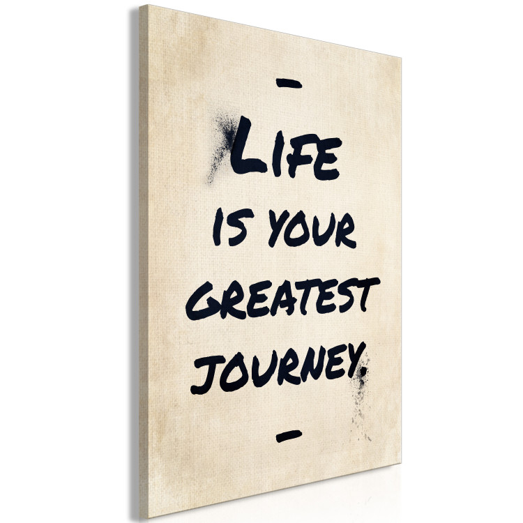 Canvas Life is Your Greatest Journey (1-piece) Vertical - English inscription 130413 additionalImage 2