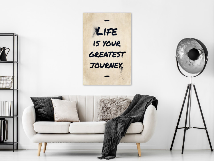 Canvas Life is Your Greatest Journey (1-piece) Vertical - English inscription 130413 additionalImage 3