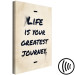 Canvas Life is Your Greatest Journey (1-piece) Vertical - English inscription 130413 additionalThumb 6
