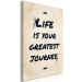 Canvas Life is Your Greatest Journey (1-piece) Vertical - English inscription 130413 additionalThumb 2