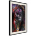 Wall Poster Black Jaguar - animal among abstract colors on a dark background 131813 additionalThumb 2