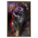 Wall Poster Black Jaguar - animal among abstract colors on a dark background 131813 additionalThumb 21