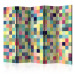 Room Divider Millions of Colors II (5-piece) - geometric colorful mosaic 132713