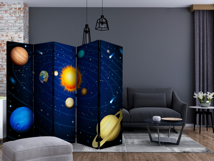 Room Divider Screen Solar System II (5-piece) - sun and planets against the backdrop of space 133013 additionalImage 4