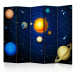 Room Divider Screen Solar System II (5-piece) - sun and planets against the backdrop of space 133013