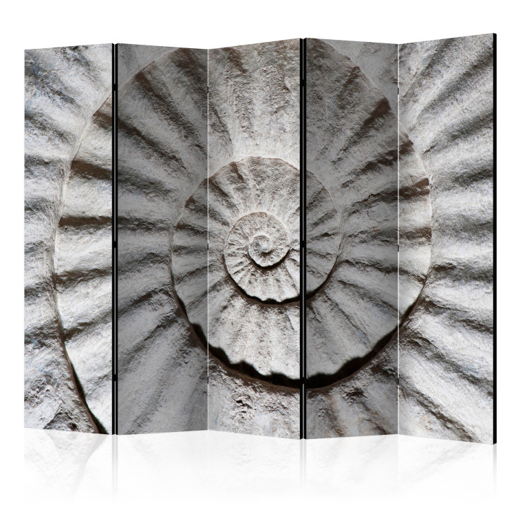 Room Divider Shell II (5-piece) - simple composition with white-gray abstraction 133413